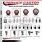Service Caster 3.5'' Red Poly Swivel 1-1/2'' Expanding Stem Caster with Brake SCC-EX20S3514-PPUB-RED-TLB-112 - alternate 3